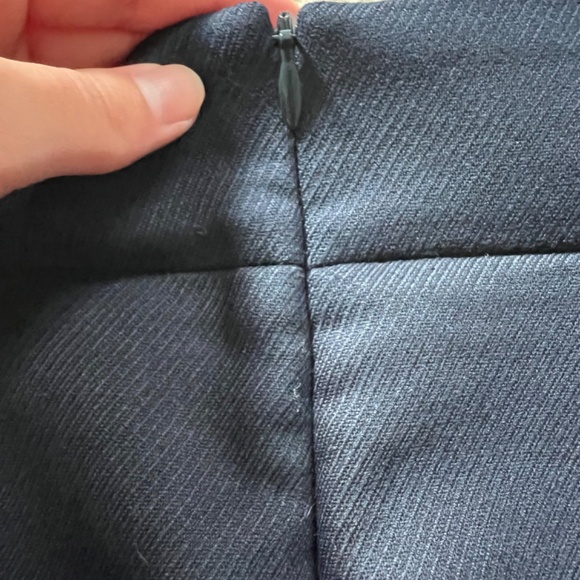 Navy Blue Maje Mini Skirt Size 34 Gold Buttons! - Picture 3 of 6